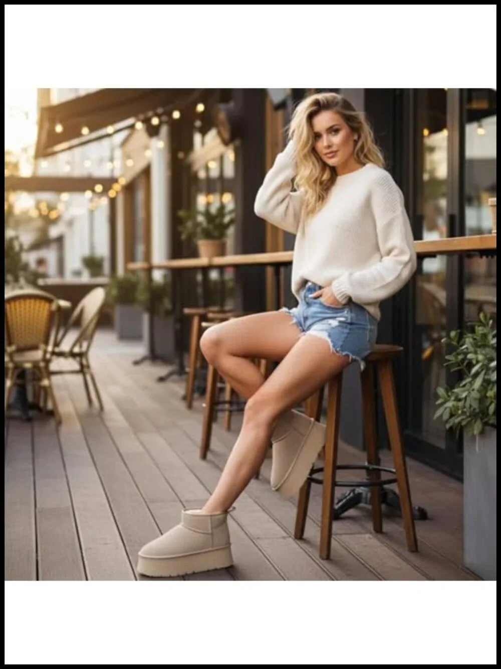 Genuine Suede Ankle Platform Boots Women Winter Snow Boots Faux Fur Lining